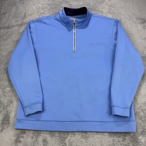 Pebble Beach Proformance Sweater Mens‎ XXL Blue Golf Pullover Quarter Zip